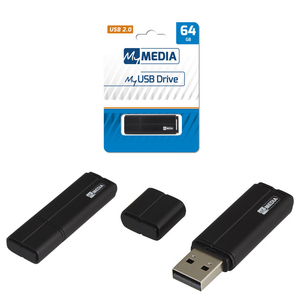 USB Stik  64GB  USB2.0, MyMedia, crni 